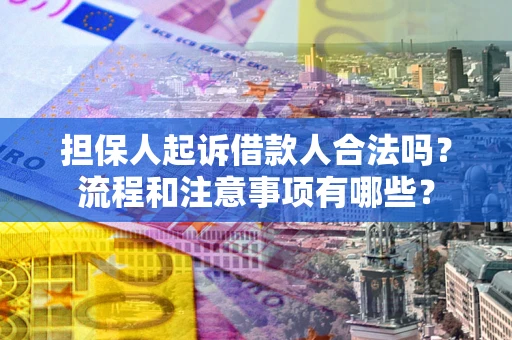 济南担保人起诉借款人合法吗？流程和注意事项有哪些？