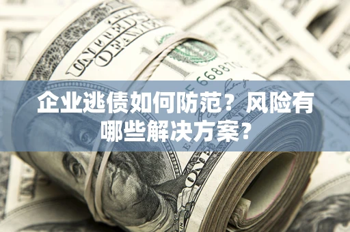 济南企业逃债如何防范？风险有哪些解决方案？