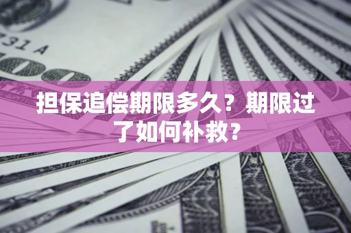 济南担保追偿期限多久？期限过了如何补救？